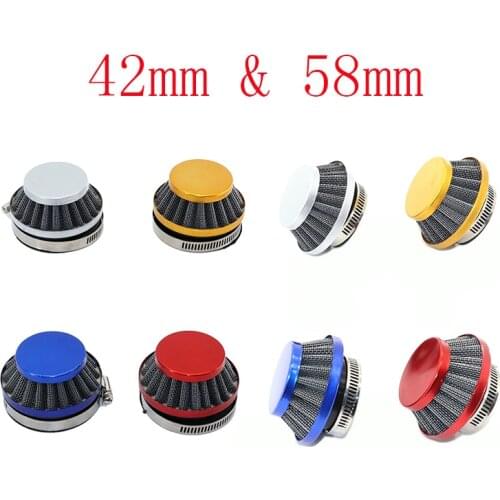 Colorful mini bike 42mm 58mm air filter fits 2 stroke 37cc 47cc 49cc mini atv quad dirt bike pocket pit bike