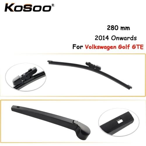 KOSOO Car Rear window Wiper Blade For 2014 Onwards Volkswagen Golf GTE 280mm,Auto Windshield Wiper Blades Arm Car Accessories