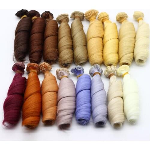 15cmx100cm Girls Doll Wig High Temperature Silk Wig Accessories Doll Toy Artifical Fake Hair