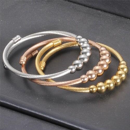 2021 Hot Sale Simple Stainless Steel Woven Hemp Rope Bangle female Crystal from Swarovskis 3 Colors Fine Jewelry Bracelet Women