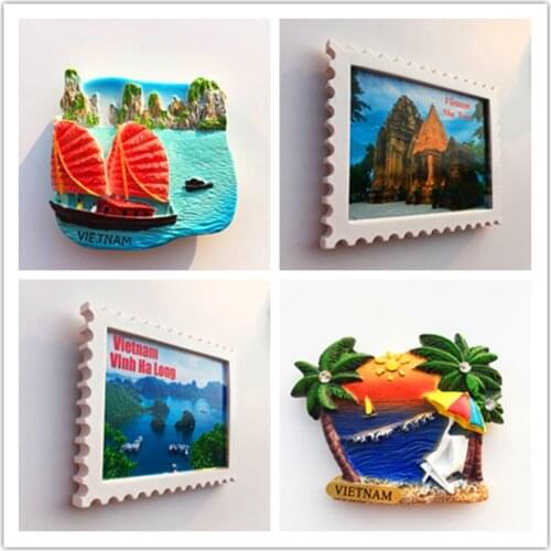 Vietna fridge magnet Czech Thailand Korea Frankfurt Ukraine Paris Vietnam California Souvenir Home Decor