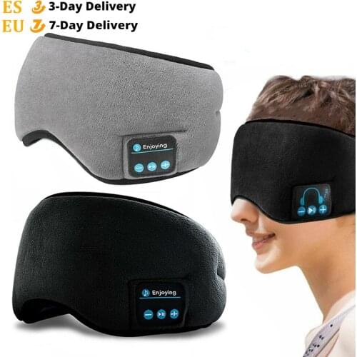 Travel Rest Aid Eye Mask Sleeping Eye Cover Padded Soft Eyes Mask Blindfold Eyepatch Bluetooth Music Eyepatch Relax Beauty Tools