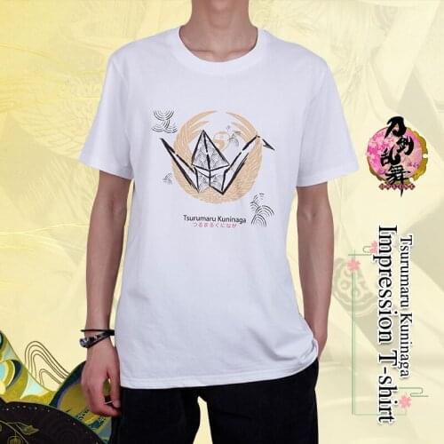 MGFHOME Anime JK Touken Ranbu Online Tsurumaru Kuninaga Cosplay Shirt Related T-Shirt t shirt Tops Tee Short Sleeve Women Men