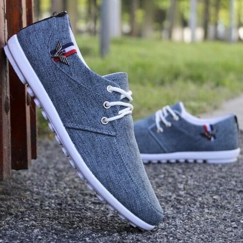 Fashion Shoes Walking Men Shoes Men Casual Shoes 2021 Spring Hot Sale Sweat-Absorbant Breathable Casual Canvas Men Driving Shoes