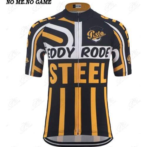 NO ME NO GAME Retro cycling jersey 2020 men summer bicycle jersey short sleeve black yellow road mtb cycling clothing