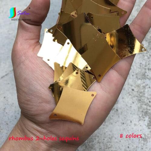 Clothes,Baby Handamde,Wedding Decoration Accessory Gold,Peach Red,Pink,Blue,White,Dark Green Rhombus 2-holes Sequins S0776L