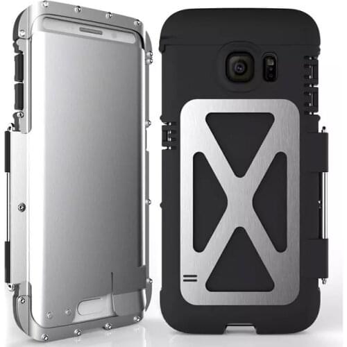 Original Armor King Iron Man Design Stainless Steel Aluminum Frame Flip Metal Case Cover for samsung galaxy s6 edge