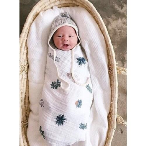 Muslin Cloth 100% Cotton Newborn Baby Swaddles Baby Blankets Double Layer Gauze Bath Towel Hold Wraps