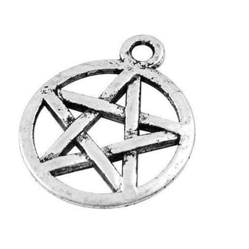 Pentagram Charms Alloy Gothic witchcraft Pendant Vintage Silver For Jewelry Making Findings Bracelets Handmade Crafts Gift