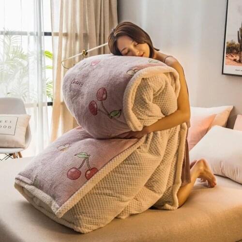 VESCOVO Throw Sofa Bedspread Flannel quilt Cashmere Blanket duvet Cover 200*230 queen king size