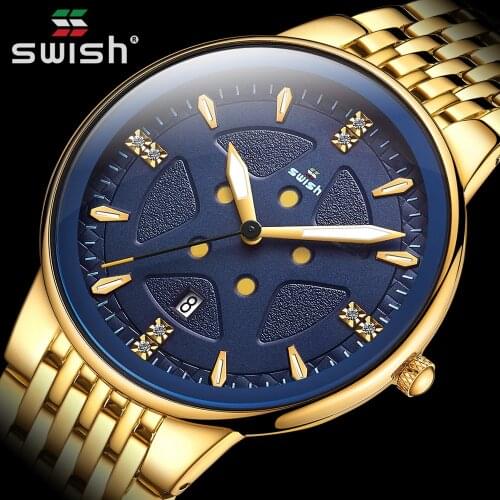 Relogio Masculino Luxury Gold Watches Men Fashion Creative Diamond Quartz Wrist Watch Top Brand Business Dress Clock Waterproof