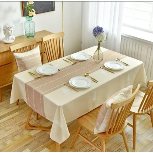 Nordic Table Cloth Tablecloth Washable Waterproof Oil-proof Rectangular Table Cover Restaurant Coffee Dining Table Cover Nappe