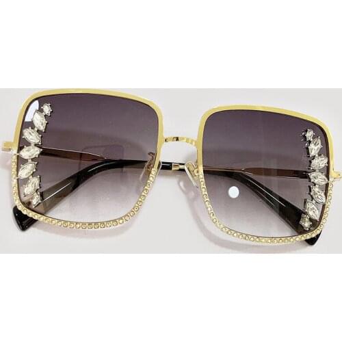 Luxury Brand Designer Sunglasses Vintage Outdoor Driving Sun Glasses Shades Lens Ladies Frameless Eyeglasses Oculos De Sol