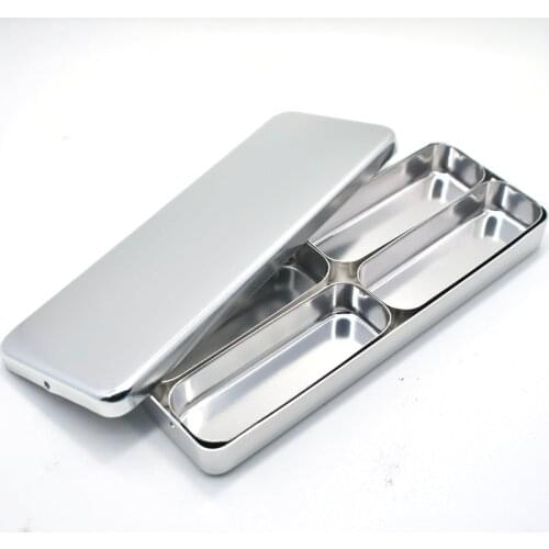 Dental instrument diamond burs endo files holder box high speed bur holder box case dentist material metal tool 4 cells