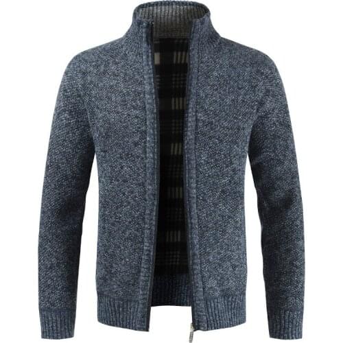 Sweater Men Autumn Winter Cardigan Sweater Coats Male Thick Fleece Mens Sweater Jackets Casual Knitwear Clothing