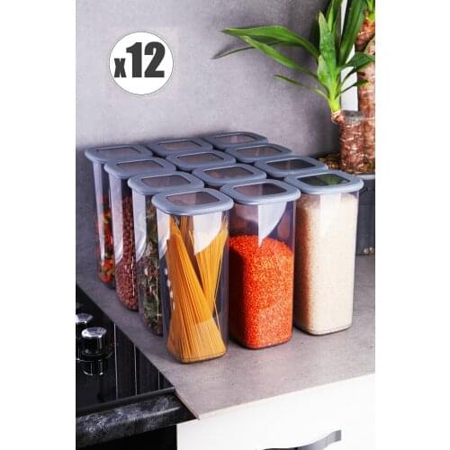 Kitchen Life 18'li Storage Container Set Super Set 1750ml 1200ml 550ml 12 piece 9 piece supplies storage door kitchen supplies