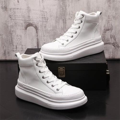 Hip Hop Men High Tops Punk Sneakers Light Bottom Web Celebrity Platform Shoes Young Ankle Boots Zapatillas Hombre