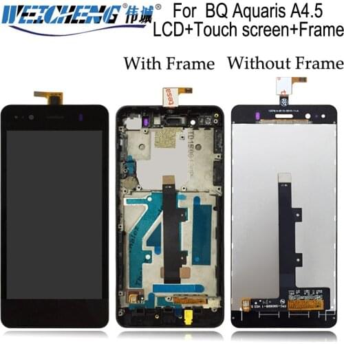 WEICHENG Top Quality for BQ Aquaris A4.5 LCD Display+Touch Screen Assembly with Frame For BQ a4.5 lcd Free Tools