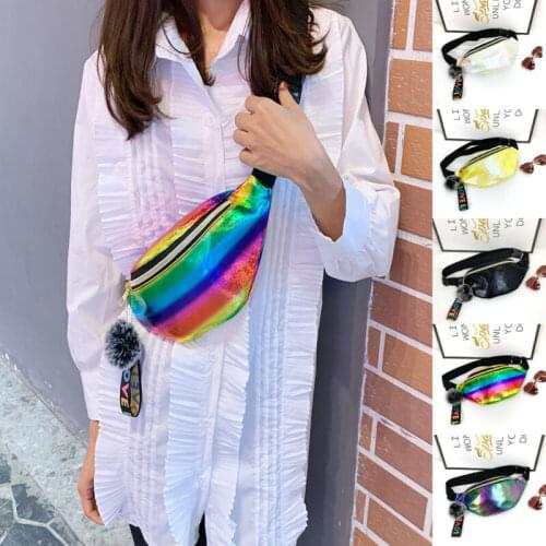 Women Colorful Waist Fanny Pack Belt Bag Girls Pouch Hip Bum Bag New Fashion Ladies Travel Sport Small Purse Chest Bag