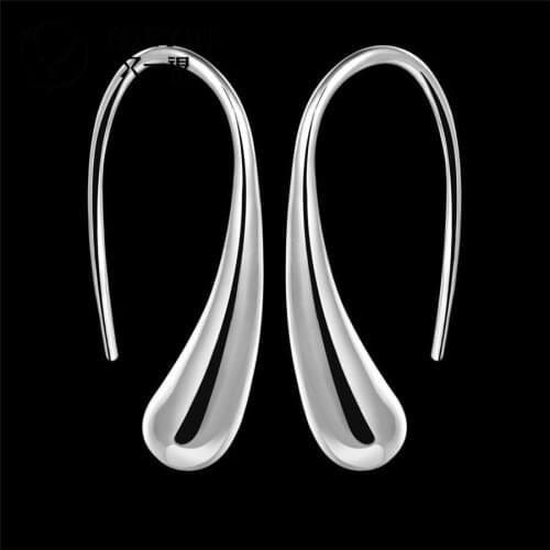 Factory price wholesale Drop silver Plated ladies women earrings high quality fashion classic jewelry Nickle free E004