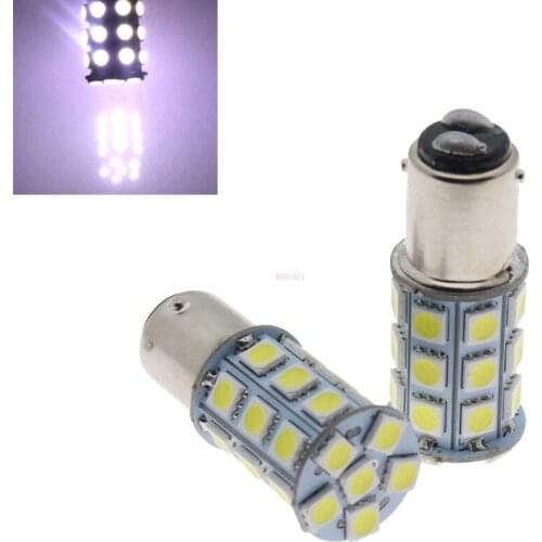 10pcs 1142 BA15D 27 SMD 5050 led 1176 led Tail Turn Signal lamp White led car bulbs rear brake Lights Led AC 24v 12V Signal Lamp