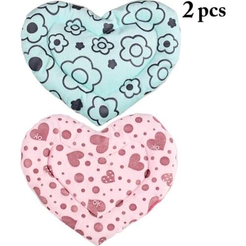 2pc Heart Hamster Bed Small Animal Blanket Guinea Pig House Mat Warm Squirrel Hedgehog Rabbit Ferret Bed Small Pet Accessories