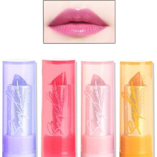 4 Colors Temperature Change Jelly Lip Balm Natural Moisturizing Nutritious Lip Gloss Moisture Labial Balm Lips Care Makeup Tools