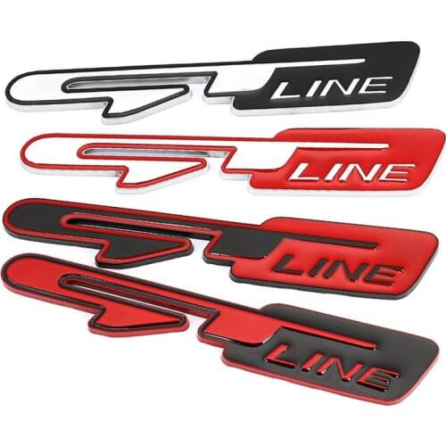 GT Line Car Sticker Metal Logo Emblem for Peugeot GT RCZ 308 508 3008 5008 KIA Forte Optima Picanto Stinger Sorento Renault