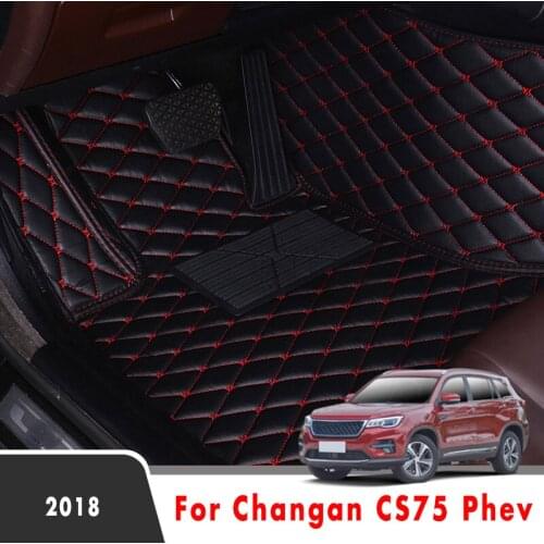 Custom Car Floor Mats For Changan CS75 Phev 2018 Artificial Leather Foot Pads Carpets Car Accessories Interior Decoration Rug