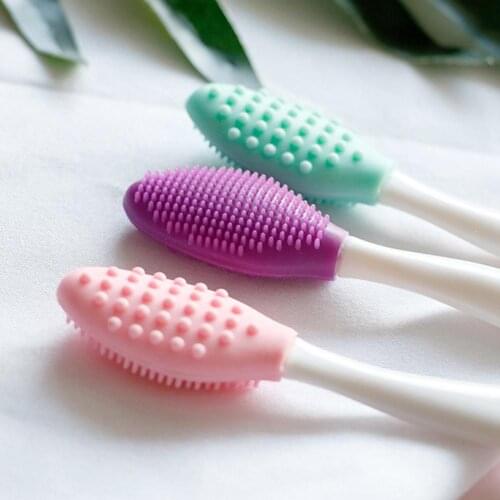Double-sided Silicone Nose Blackhead Remover Brush Exfoliating Cleaning Tool exfoliating body scrub