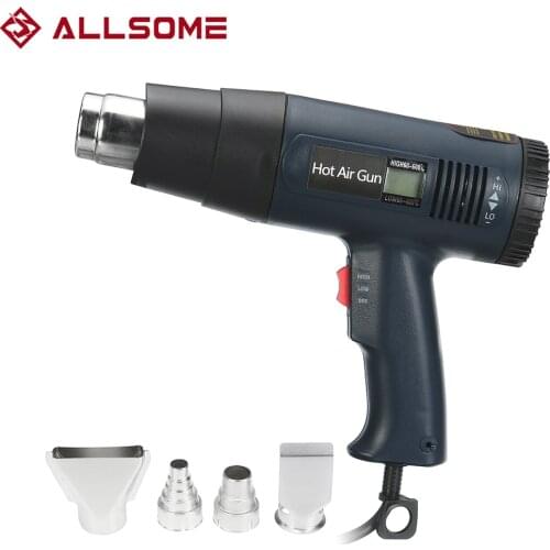 ALLSOME 2000W Hot Air Guns Heating Machine Heat Hot Air Machine Dual Temperature With 4 Nozzles