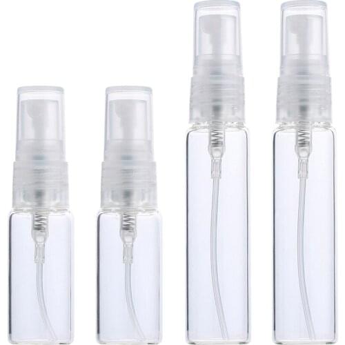 100 Pcs/Lot 5ml 10ml Spray Bottle Empty Perfume Atomizer Sample Bottles Plastic Sprinkler Travel Goods