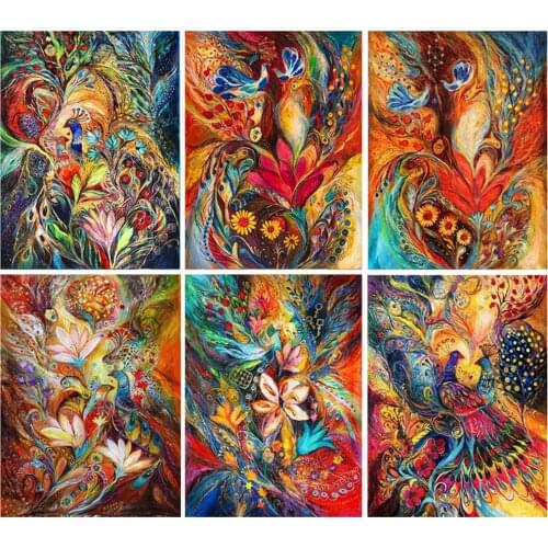 DIY Painting By Numbers Phoenix Animals Picture Hand Painted 40X50CM Oil Painting Gift Paint For Adults Children Home Decoration