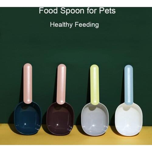Multifunctional Dog Cat Food Water Spoon Pet Feeding Spoon With Sealed Bag Clip Creative Measuring Cup 100g Easy To Clean