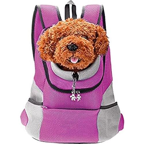 Outdoor Pet Dog Carrier Bag Portable Travel Backpack Pet Dog Front Bag Double Shoulder Mesh Backpack Head