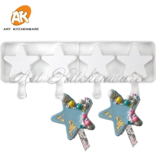 New Arrival Star Shape Ice Cream Mold Diy Chocolate Silicone Mousse Mould Cake Decorating Supplies Bakeware