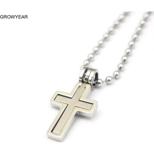 Unisex Necklace Sliver Color Lover Pandent Jesus Casual Splittable Cross Pendent Chain Necklace Fashion Jewelry