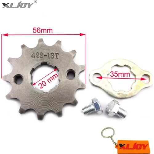 428 13 Tooth 20mm ID Front Engine Sprocket For CRF XR 50 70 KLX110 TTR Dirt Pit Bike ATV Quad Moped Scooter Buggy Motorcycle