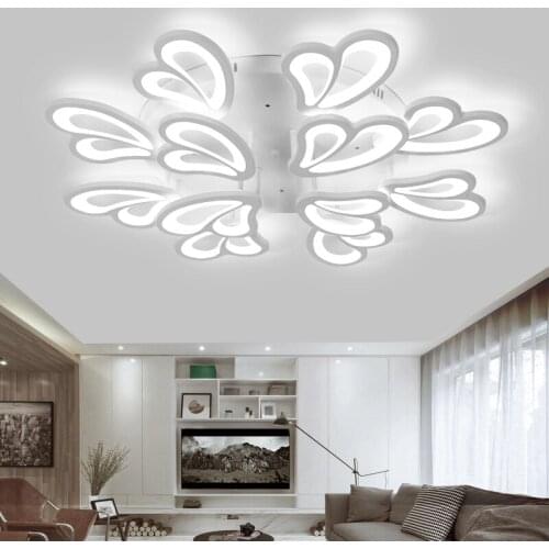 Butterfly Ceiling Chandelier Modern Ceiling Light for Living Room Bedroom LED Chandelier With Remote Control Home Fixture Light