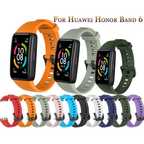 New Silicone Strap for huawei honor band 6 Smart Wristband Women Men Watchband Bracelet Wrist Strap for honor band 6 accessories