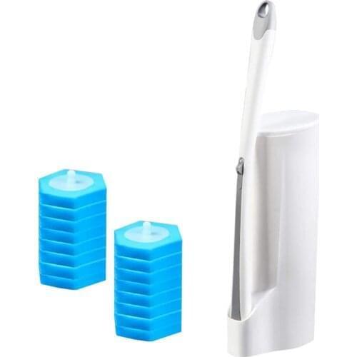 Disposable Toilet Brush Wand Toilet Cleaning System 16 Disinfecting WC Replacement Heads Powerful Cleaner Tools Kit