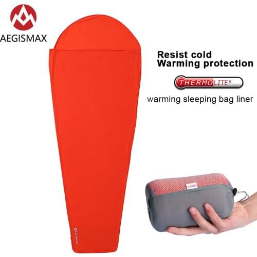 AEGISMAX sleeping bag liner Warming Outdoor Camping Portable OUTDOOR GEAR Single Bed Sleeping Sheet bivy emergency sleeping bag