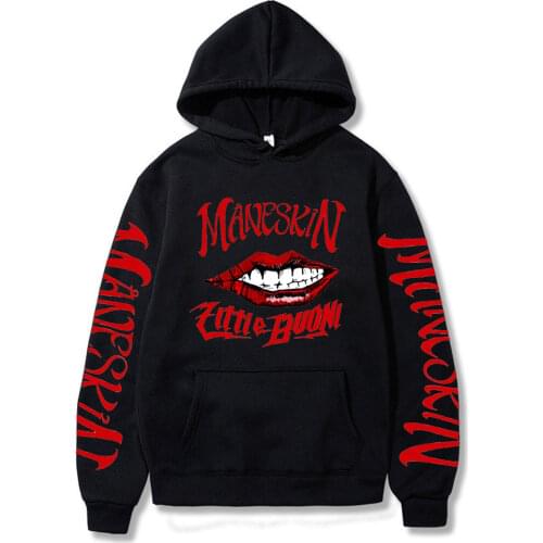 Maneskin Hoodies Sweatshirt Italian Singer Hoodie Harajuku Men Hooded Sweatshirt Streetwear Casual Oversize Pullovers Tracksuit