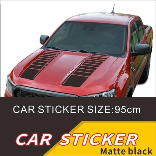 2Pcs 95cm Racing Stripe Vinyl Decor Decal Car Hood Bonnet Sticker Vinyl DIY Car Sticker