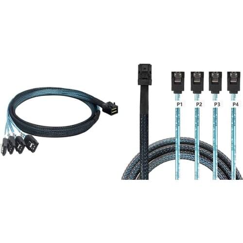 Internal Mini SAS to SATA Cable, SFF-8643 for Raid Controller Hard Drive