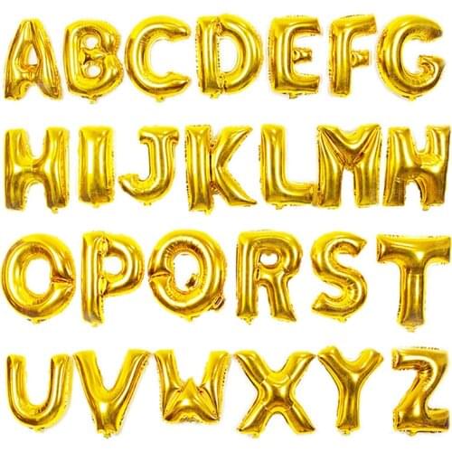 Letter balloon 16 inch bright gold aluminum film balloon birthday party wedding celebration decoration decoration balloon