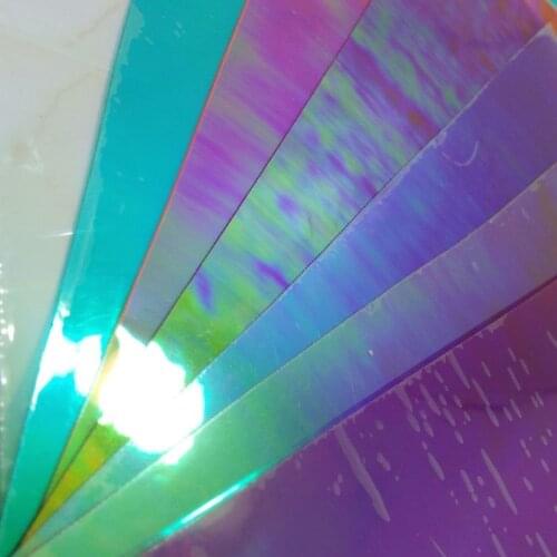 1PC SIZE 21X29CM Clear PVC, Holographic See Through PVC, Synthetic Leather, Leather Fabric For DIY Accessories 7S80A