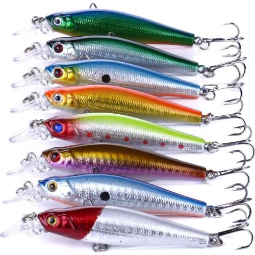 100pcs Fishing Lures 8.5cm/9g Minnow Lure High Quality Hard Bait Crankbait Wobbler Fishing Tackle Leurre Peche for Pike