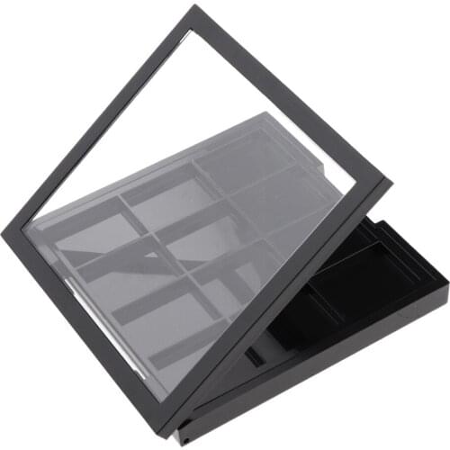 12 Slots Plastic Eyeshadow Make Up Palette with Clear Top for Concealer