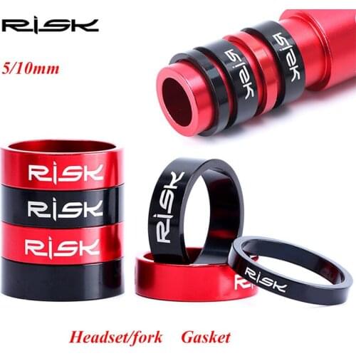 4pcs 5/10mm Bike Headset Fork Washer Stem Spacer Aluminum Alloy Bicycle Headset Washer Raise Handlebar Adjustment Ring Gasket